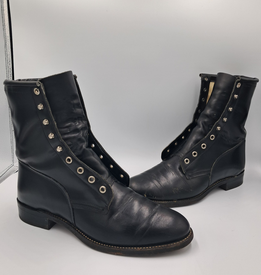 Size 8.5 - VTG J. Chisholm Packer Boots 93527 Lace-Up Men's Western USA